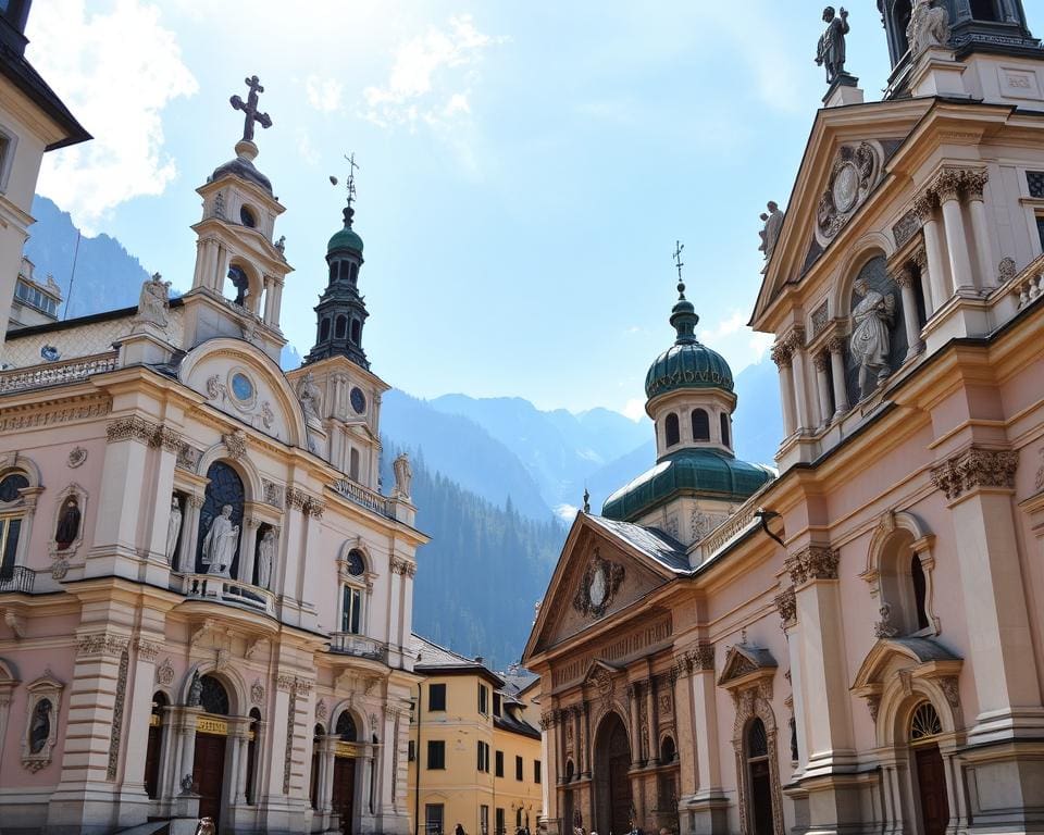 Barocke Kirchen in Innsbruck, Österreich