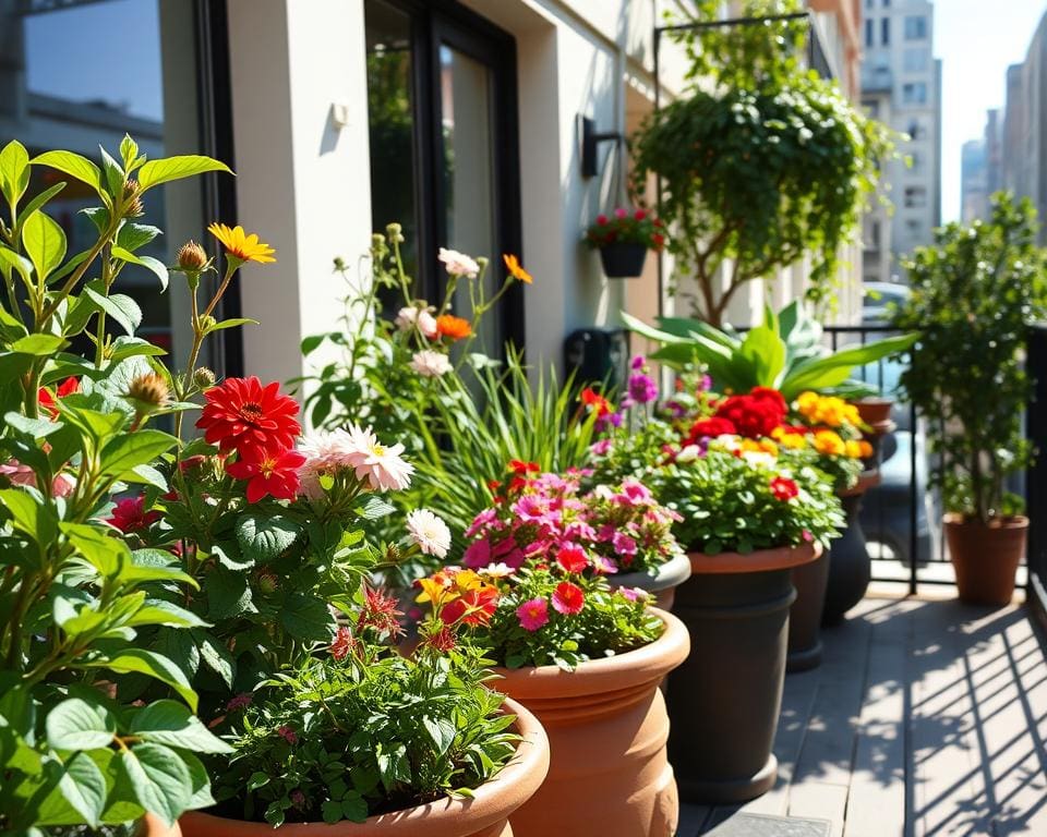 Blumenbeete in Schalen für den Balkon: Platzsparend und schön