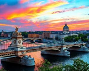 Historische Brücken in Budapest, Ungarn