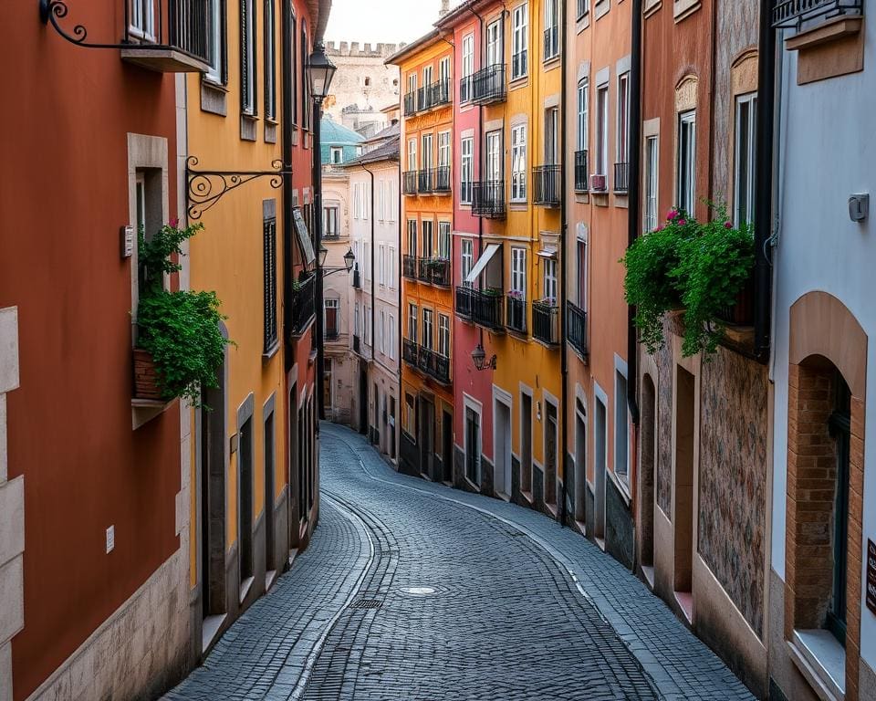 Historische Gassen in Coimbra, Portugal