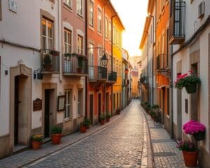 Historische Gassen in Coimbra, Portugal