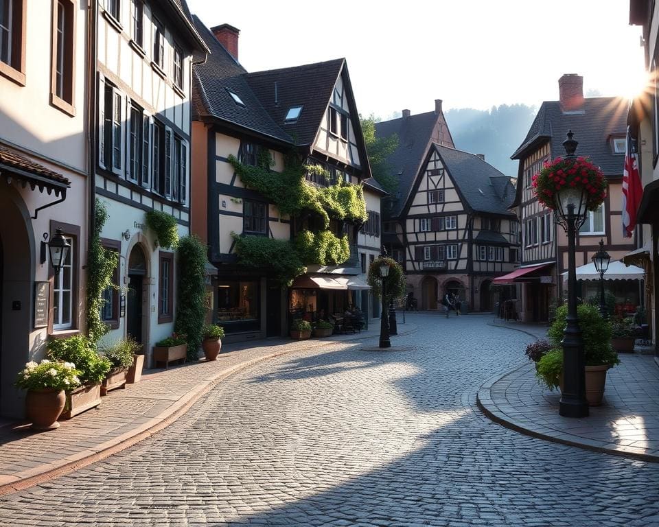 Historische Gassen in Heidelberg, Deutschland