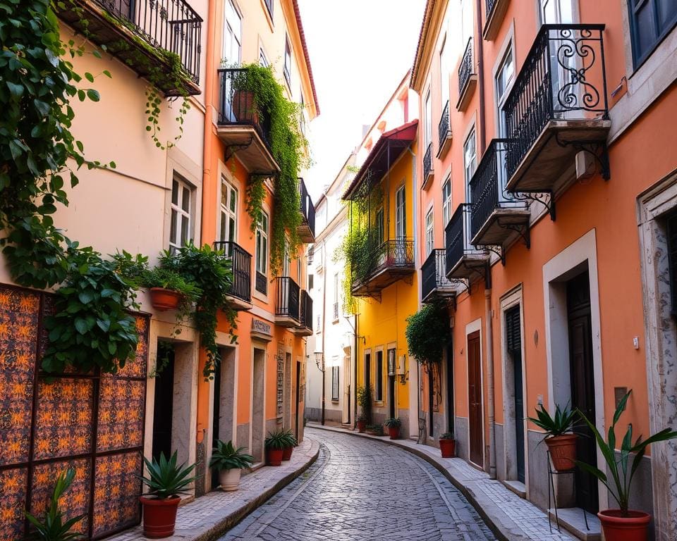 Historische Gassen in Lissabon, Portugal