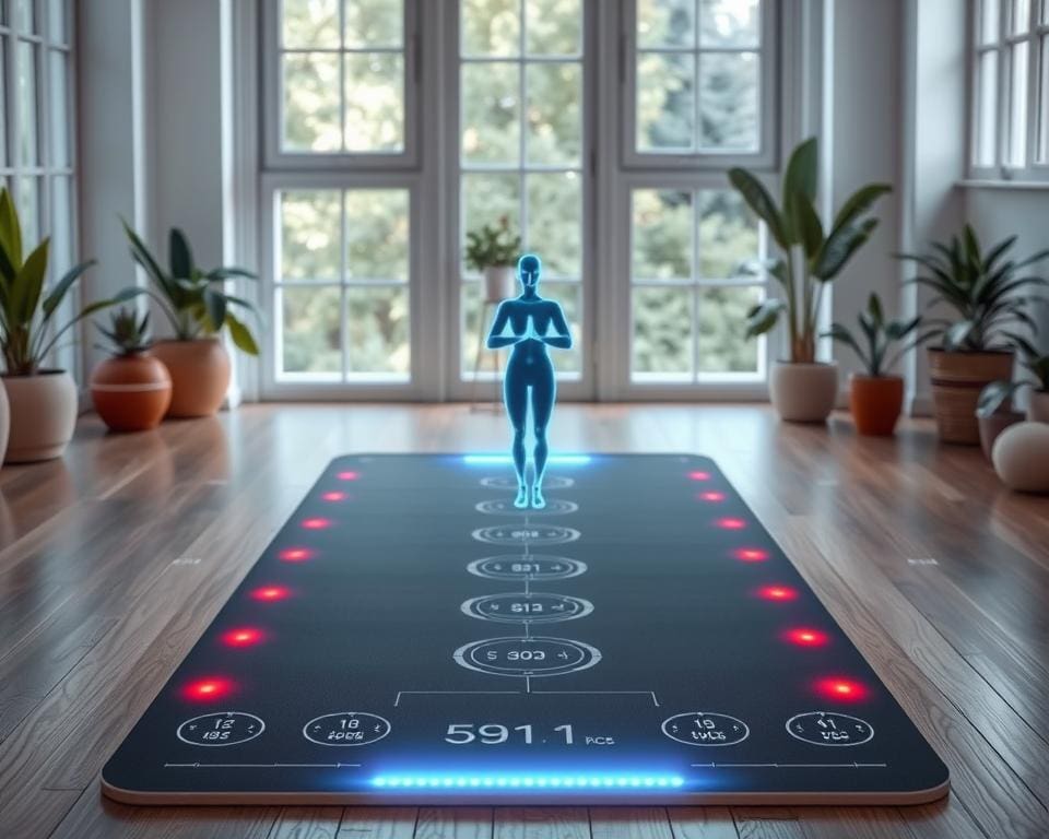 Intelligente Yogamatten mit Haltungsanalyse