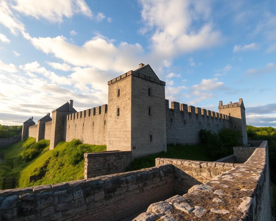 Mittelalterliche Mauern in Visby, Schweden