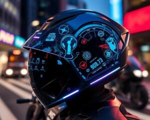 Smartes Motorradhelm-Display: Infos im Blick