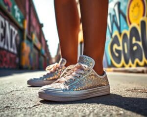 Sneaker mit Glitzer: Funkelnde Trends auf den Straßen