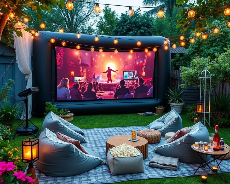 Technische Ausstattung Freiluftkino im Garten