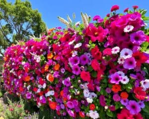 Vertikale Blumenwände für farbenfrohe Highlights im Garten