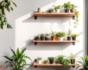 Vertikale Pflanzregale für minimalistische Gartengestaltung