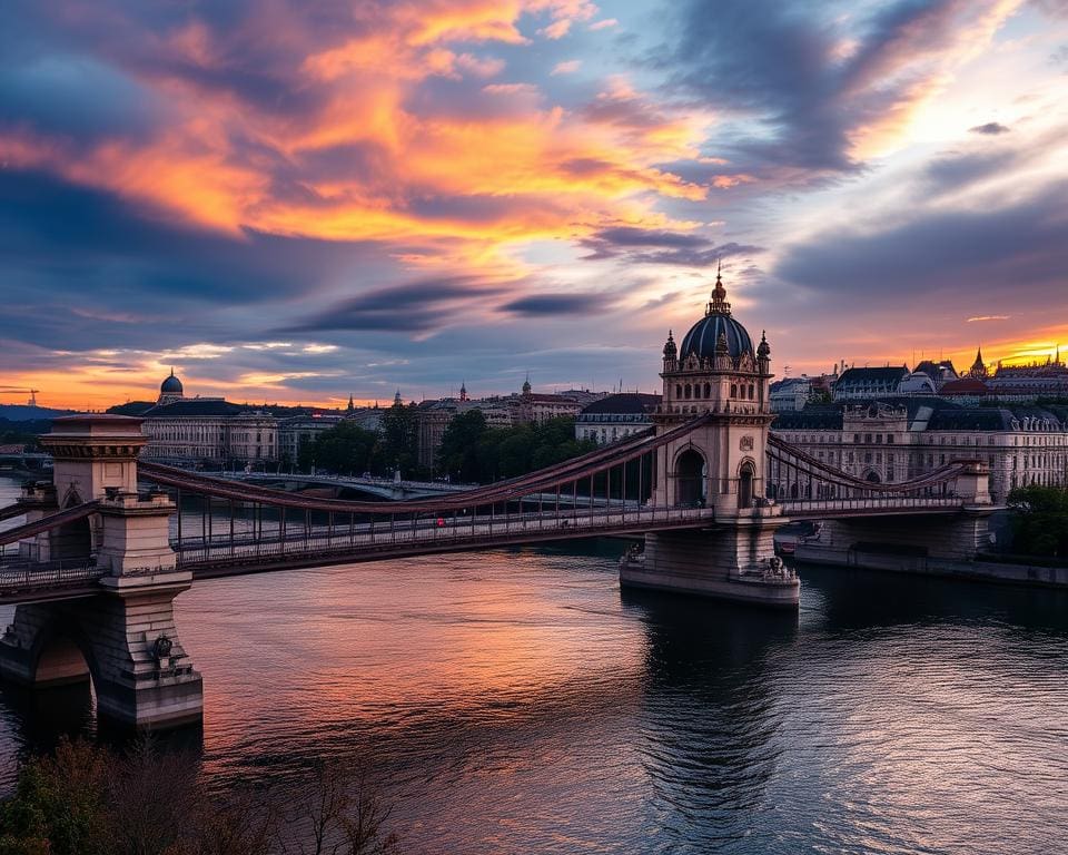 historische Brücken in Budapest