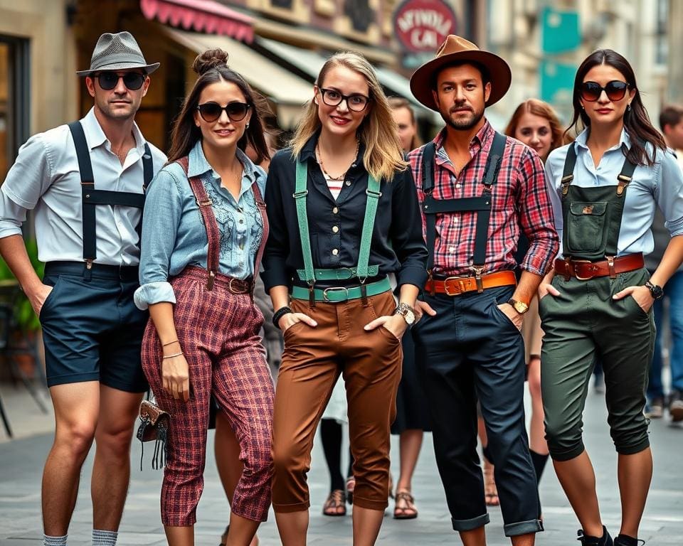 moderne Trachtenmode und Lederhosen