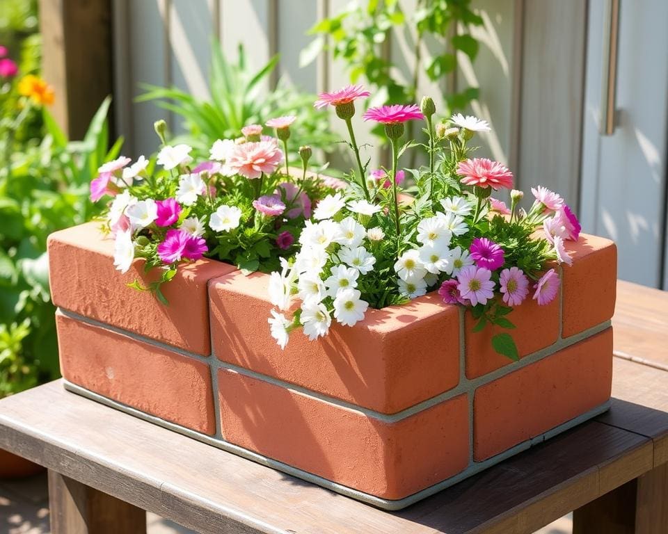 Anleitung für Blumenkasten aus Tonziegeln