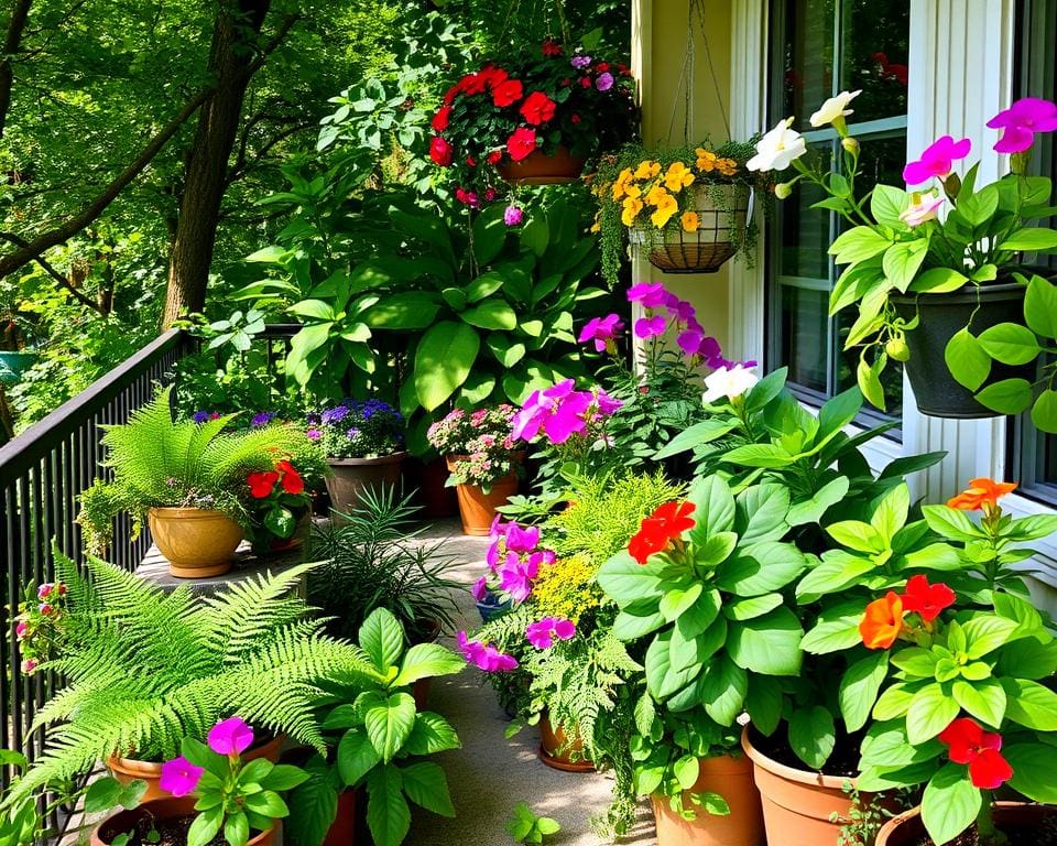 Blumen für schattige Balkone