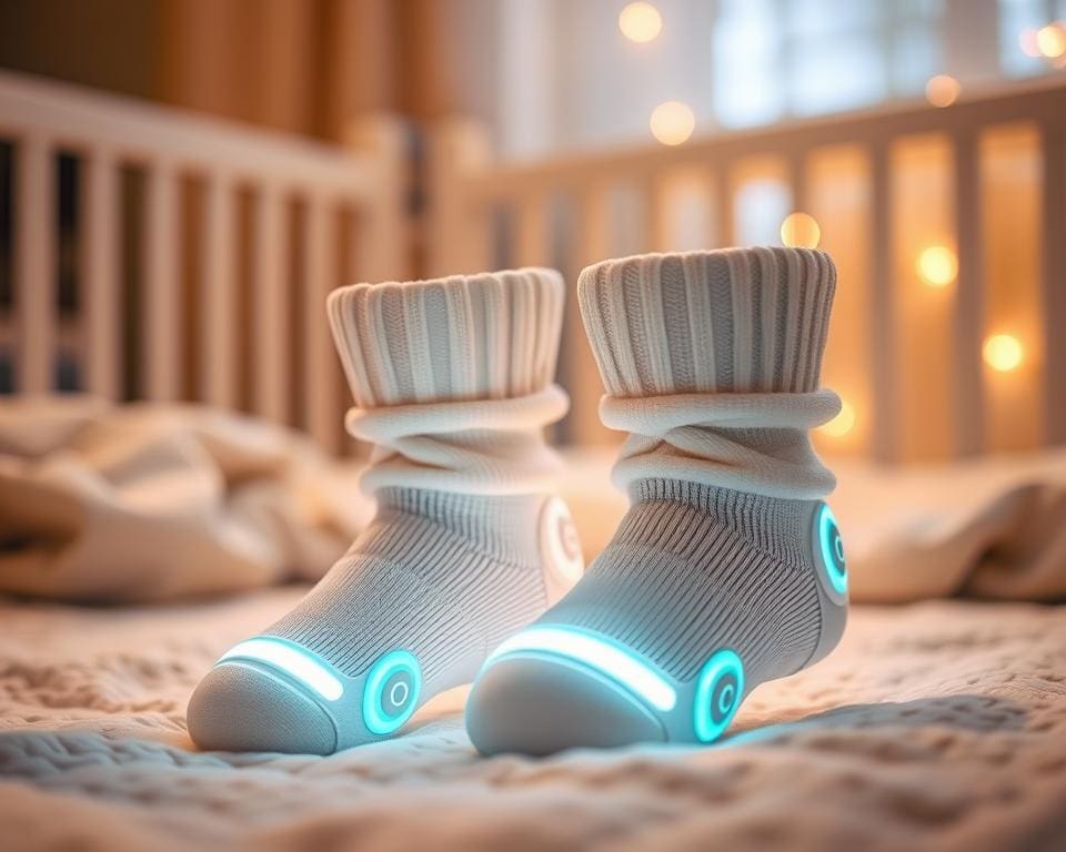 Intelligente Babysocken mit Vitaldatenüberwachung