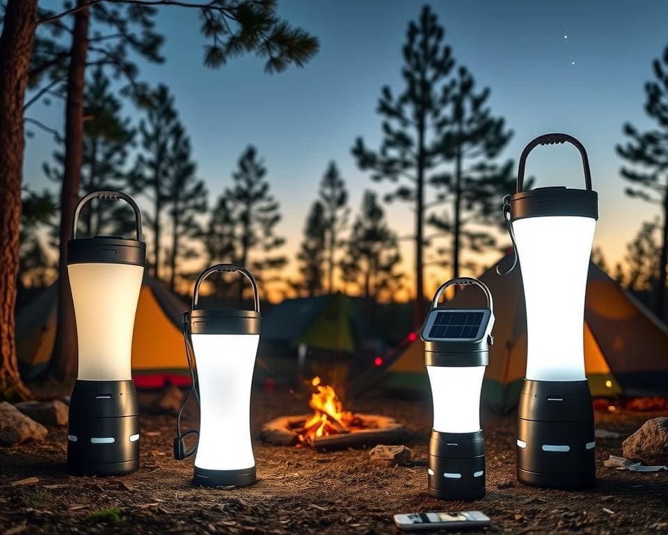 Intelligente Campinglampen mit Solarladung