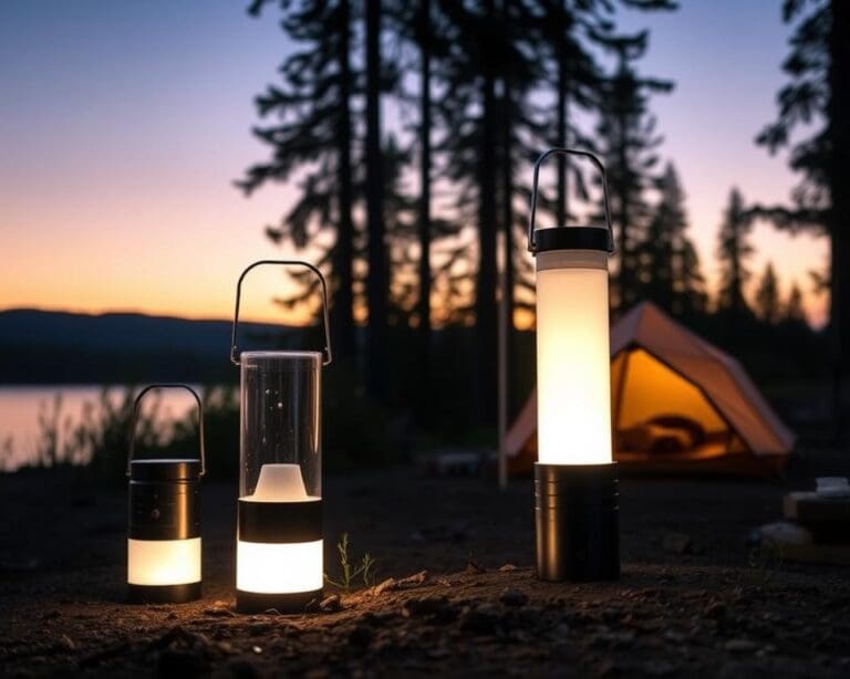 Intelligente Campinglampen mit Solarladung