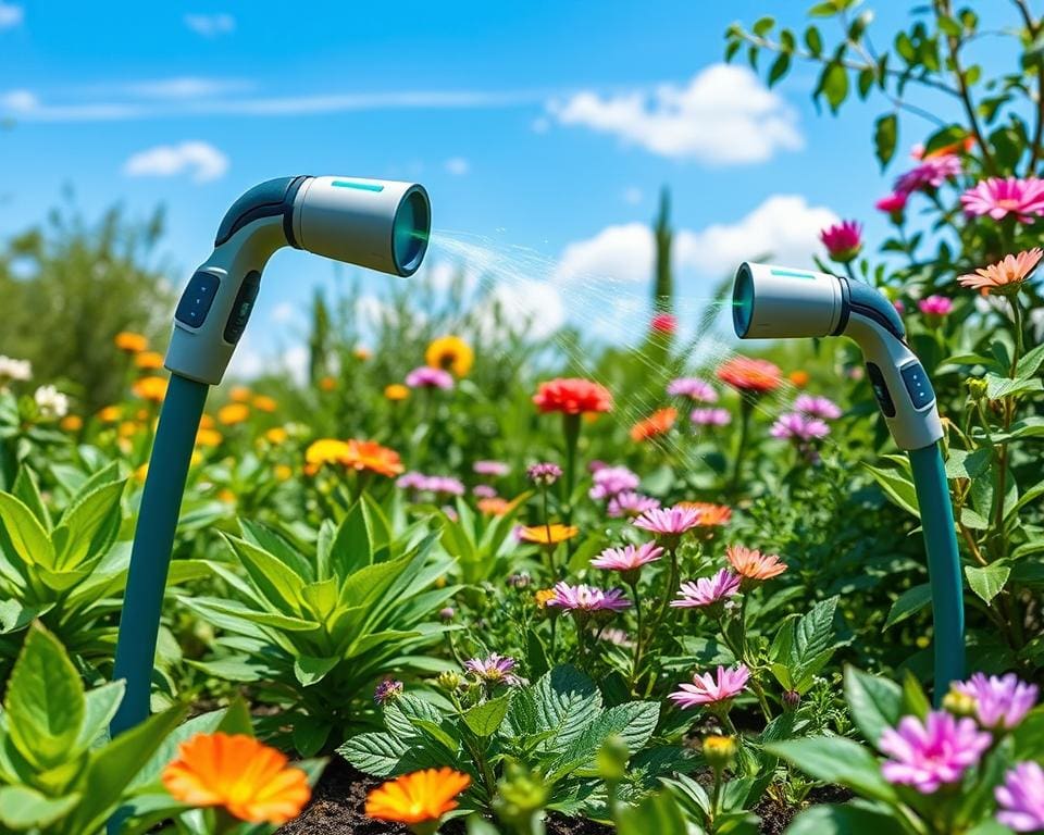 Intelligente Gartenschläuche mit Wassersensoren