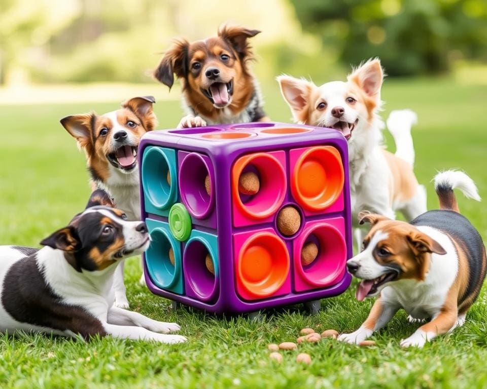 Intelligente Hundespielzeuge mit Futterspender