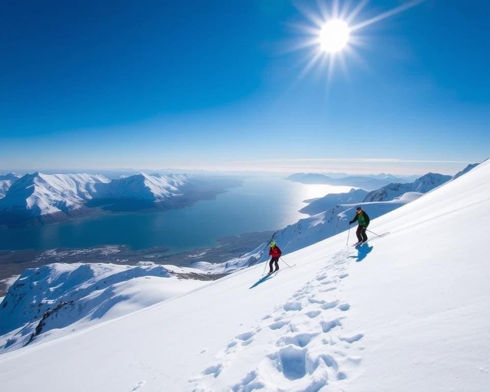 Skitouren Lyngen mit Pulverschnee und Küstenpanoramen