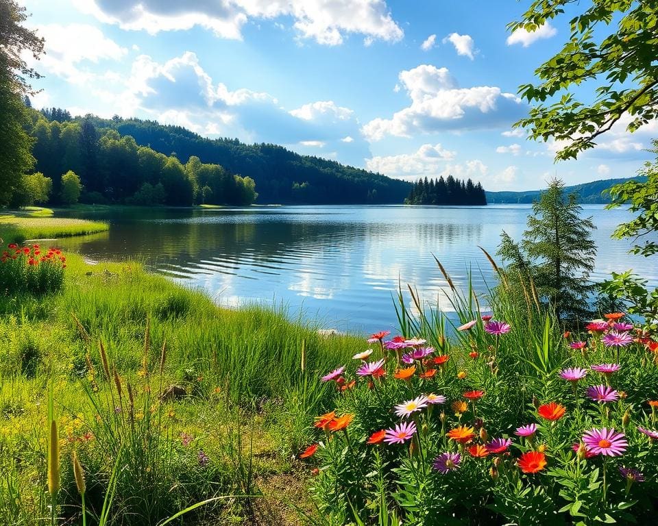 Naturschönheiten und Flora rund um den See