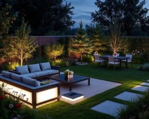 Intelligente Gartenmöbel mit Beleuchtung