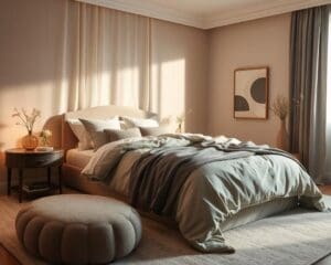 Elegante Schlafzimmerfarben fuer ruhige Atmosphaere