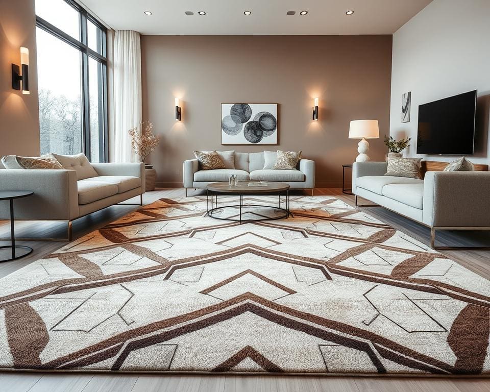 Moderne Teppichtrends fuer Wohnraeume