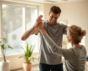 Wie arbeitet ein Physiotherapeut mit Patienten zusammen?