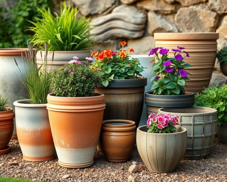 Wie findest du passende Pflanztoepfe fuer draussen?