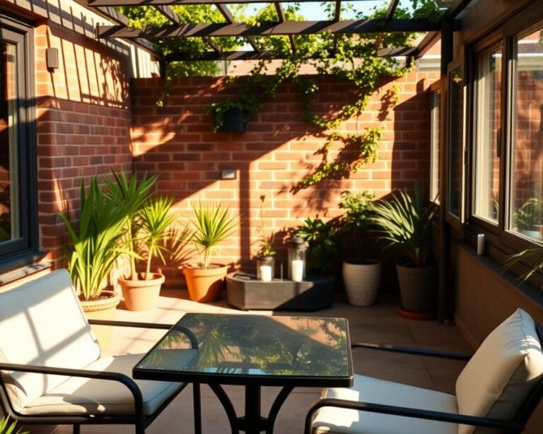 Wie gestaltest du eine kleine Terrasse optimal?