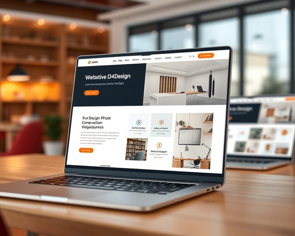 Wie gestaltet D4Design eine professionelle Unternehmenswebseite?