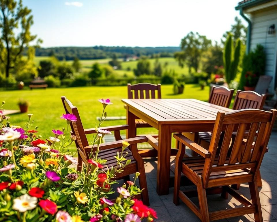 Was ist bei Gartenmöbeln aus Holz wichtig?