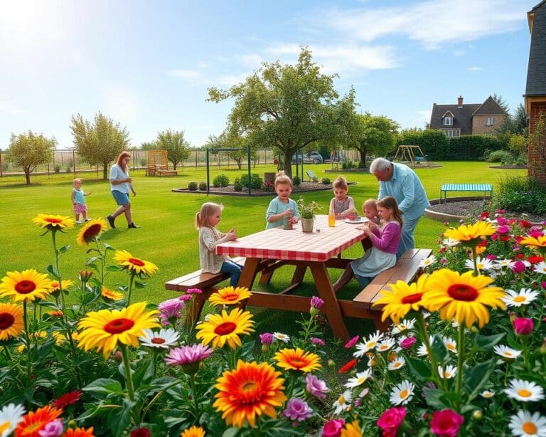 Wie gestaltet man einen Familiengarten?