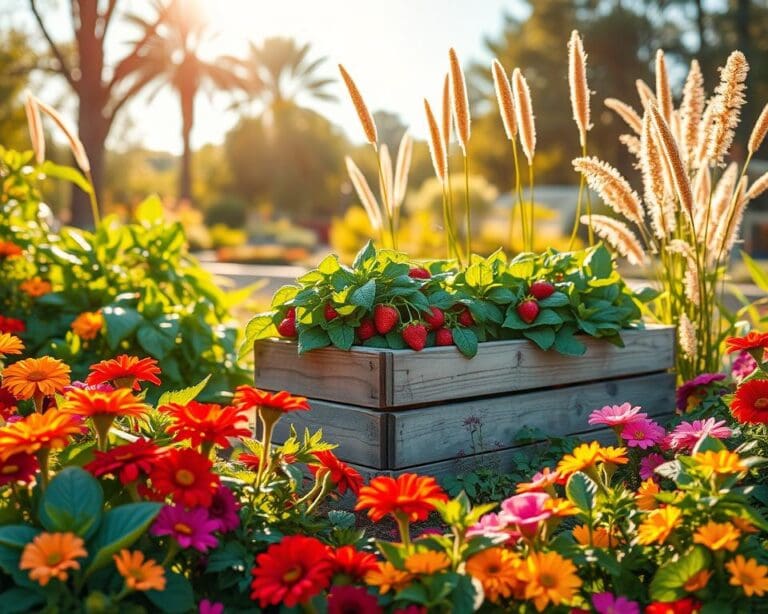 Wie kombiniert man Nutz- und Zierpflanzen?