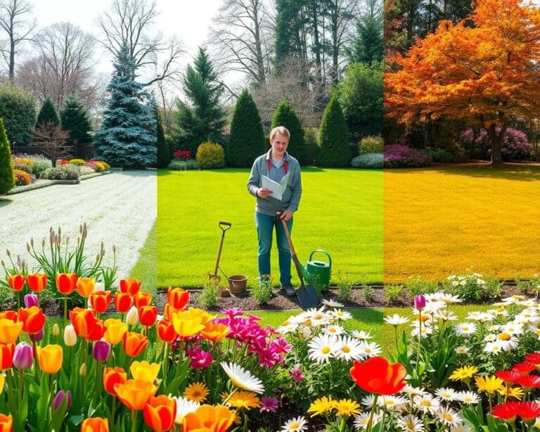 Wie plant man Gartenarbeit übers Jahr?