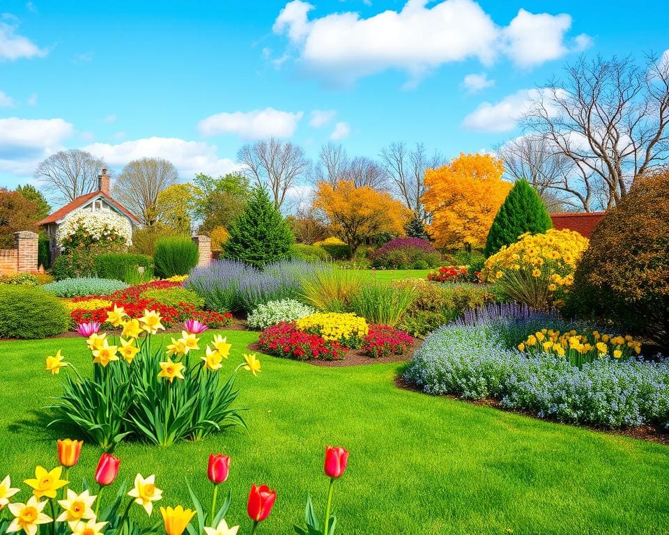 Wie plant man einen Garten für jede Jahreszeit?